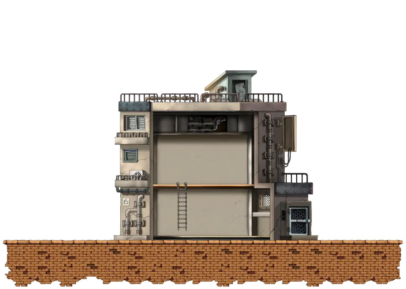 Backalley Semi-Basement, drawn as the client draws it
