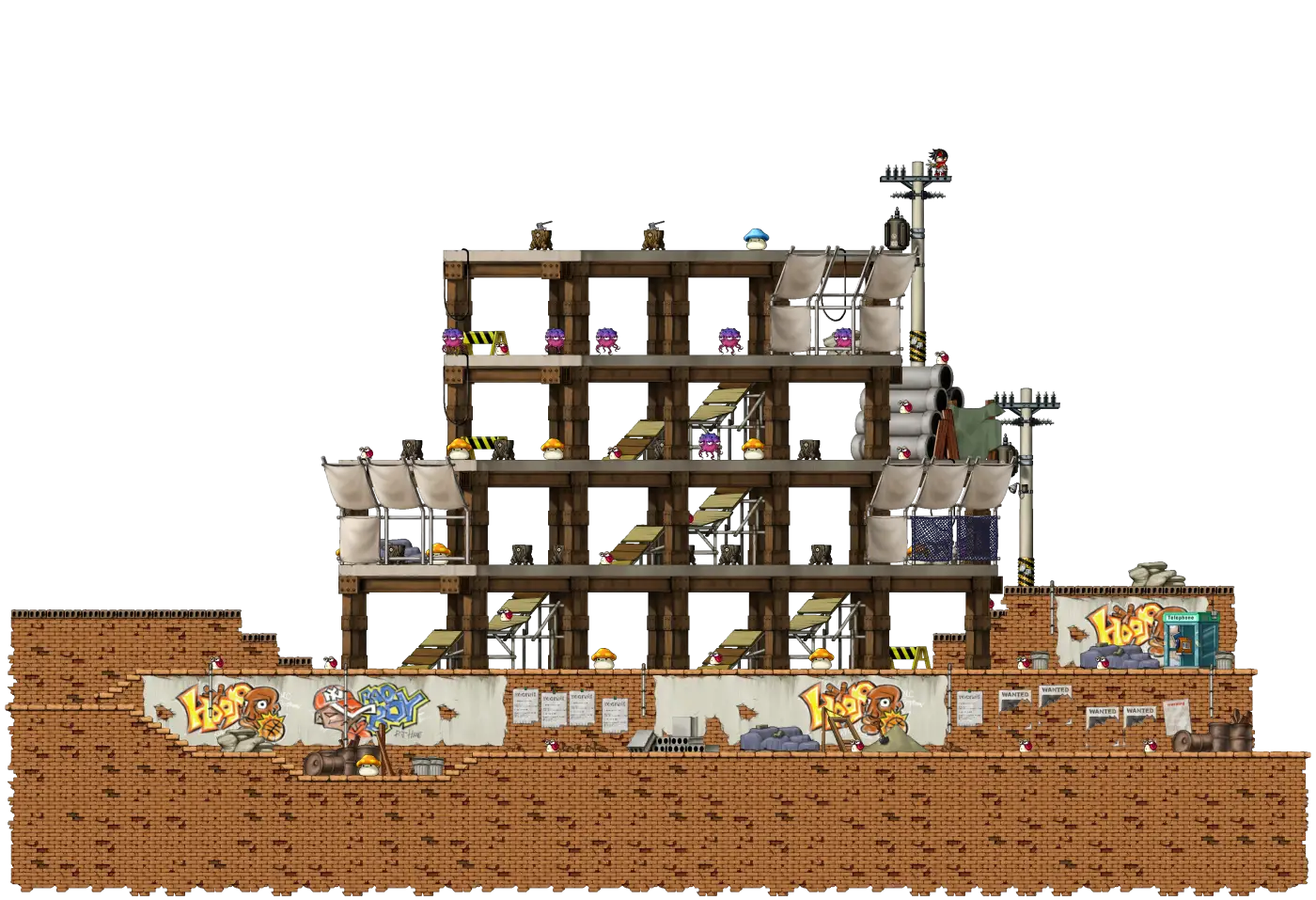 Construction Site North of Kerning City, drawn as the client draws it