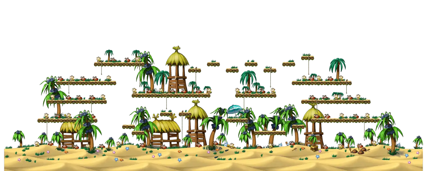 A Look-Out Shed Around the Beach map
