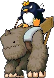 Dark Yeti and Pepe stand