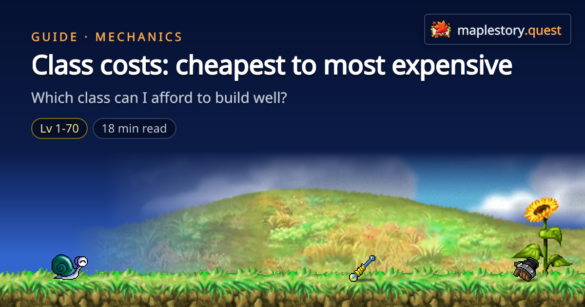 MapleStory Classic World class costs: cheapest to priciest · MapleStory ...