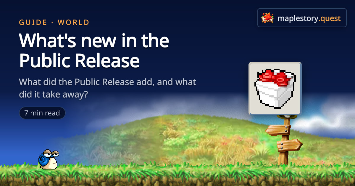What's new in the MapleStory Classic World Public Release · MapleStory ...