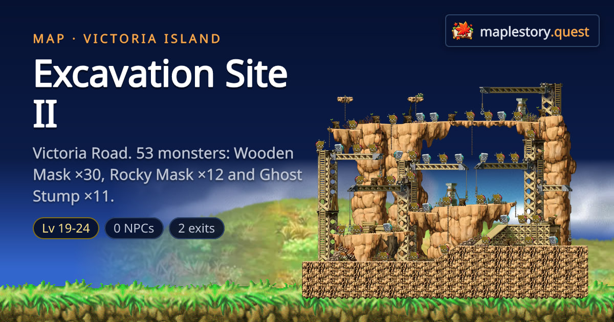 Excavation Site II - MapleStory Classic World map · MapleStory Quest