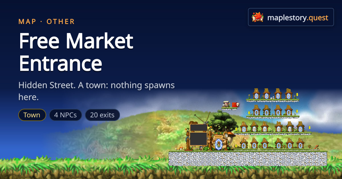 Free Market Entrance - MapleStory Classic World map · MapleStory Quest