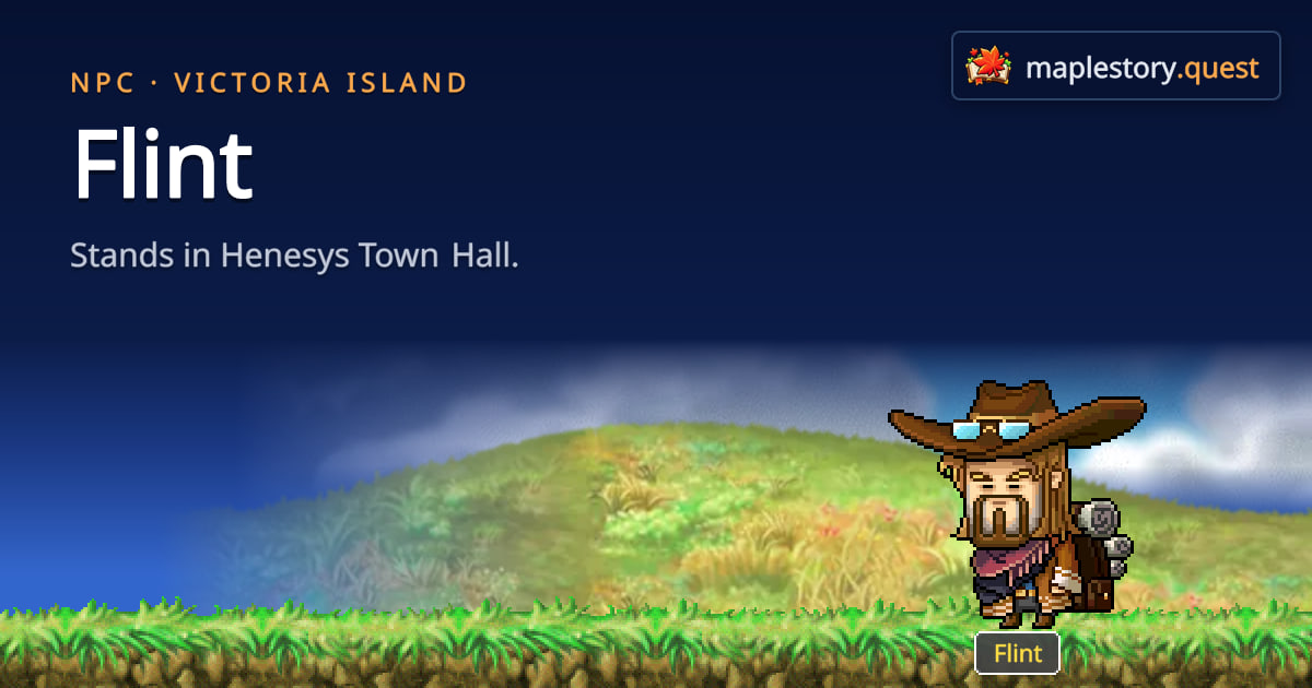 Flint - MapleStory Classic World NPC · MapleStory Quest